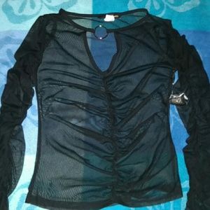 See threw black dressy Club shirt